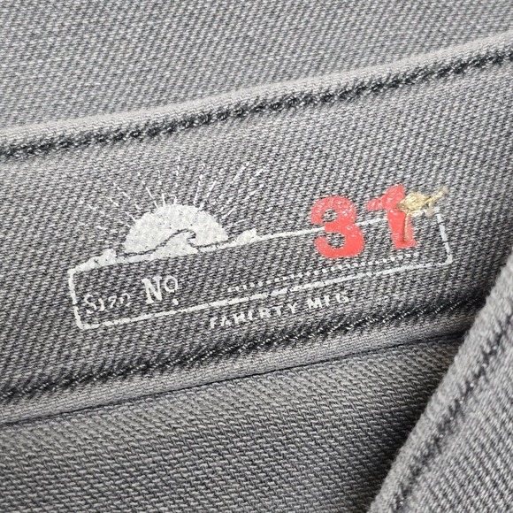 Faherty Pants Mens 31 (Fits 29x32) Gray Terry 5 Pocket Athletic Fit‎ Stretch - Picture 7 of 14